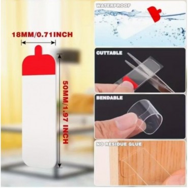 60 Parça Kolay Açılır Güçlü Çift Taraflı Bant 18mmx50mm
