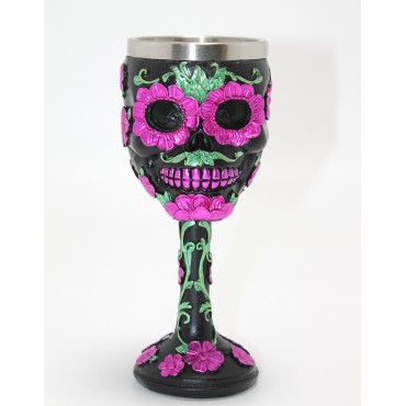 Day Of The Dead Şeker Kurukafa Tasarımlı 3D Çelik Kadeh Bardak