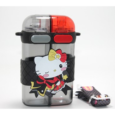 Hello Kitty Figürlü Çift Bölmeli Pipetli Suluk 