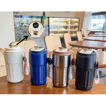 Charm Detaylı Ve Derece Göstergeli Vakumlu Mug Termos Bardak 480 ml