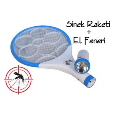 Sinek Raketi Elektroşok Şarjlı Fenerli