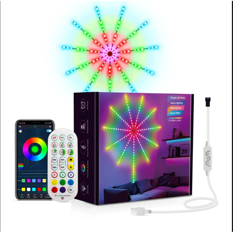 RGB Firework LED Duvar Lambası