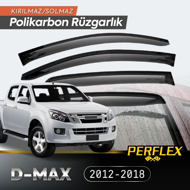 Isuzu D-MAX 2012-2018 Cam Rüzgarlığı V2 Düz