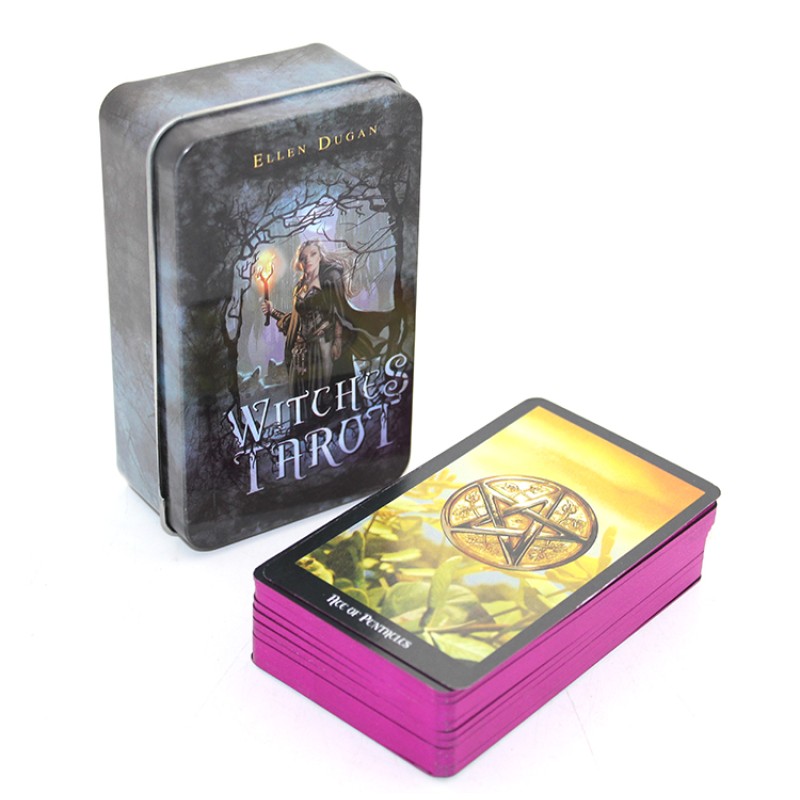 Metal Kutulu Tarot Kartı Witches Tarot