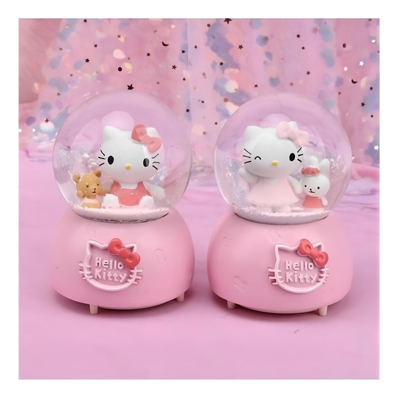 Hello Kitty Işıklı Müzikli Kar Küresi Orta Boy Model 1 