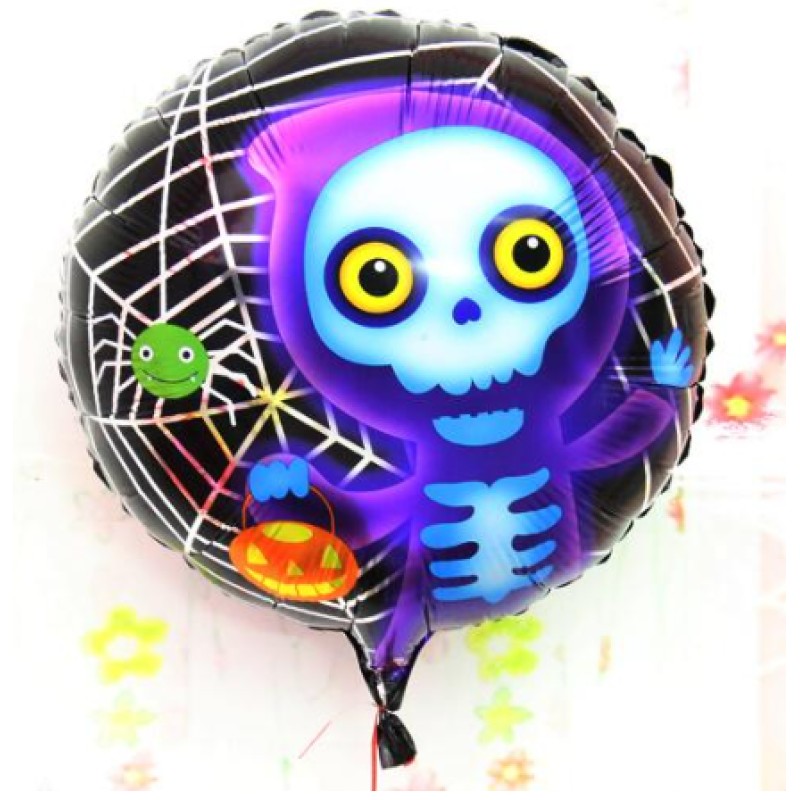 Halloween İskelet Hayalet Folyo Balon 18 inç