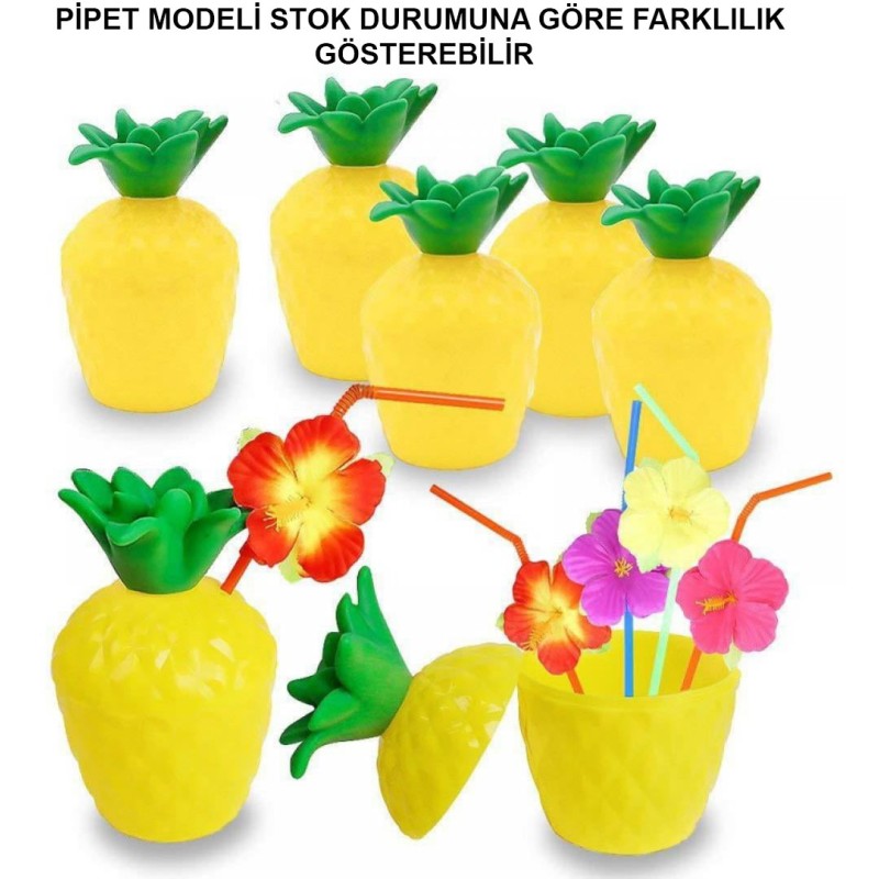 Ananas Pipetli Bardak 