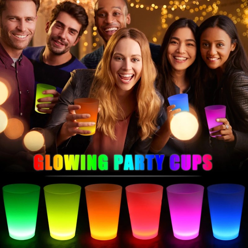 Glow Partisi Bardakları 6 Renk 6 Adet 