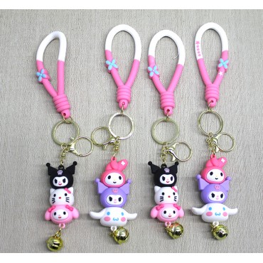 Hello Kitty Ve Arkadaşları Silikon Anahtarlık 