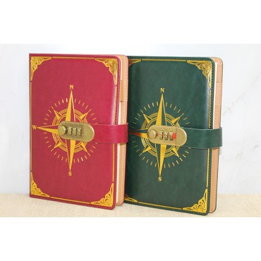 Özel Tasarım Şifreli Deri Defter  