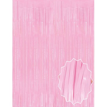 Soft Pembe Püsküllü Kapı Perdesi