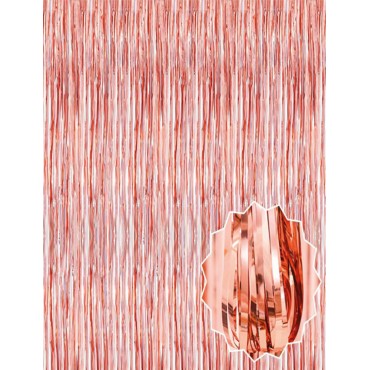 Rose Gold Püsküllü Kapı Perdesi 