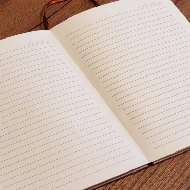Somon Rengi Desenli Deri Defter