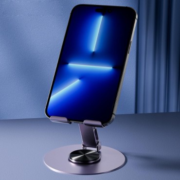 Dönebilir ve Katlanabilir Masaüstü Metal Telefon Tutucu 