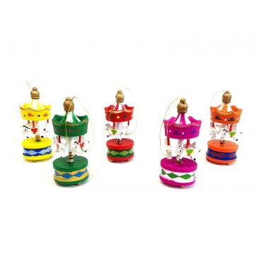 Toptan Mini Ahşap 6'lı Atli Karinca