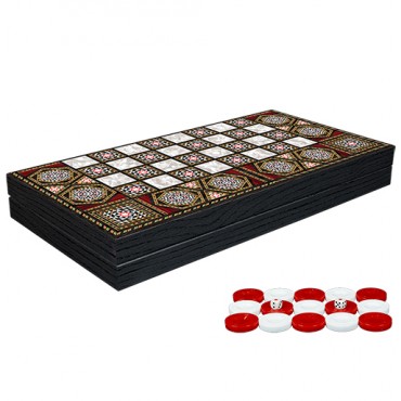 Klasik Sedef İşlemeli Tavla Model 1