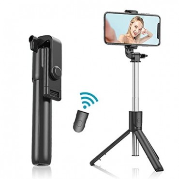 Uzaktan Kumandalı Tripod Özellikli Selfie Çubuğu 