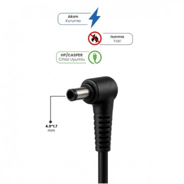 19V 4.74A 4.0 * 1.7mm 90W HP / CASPER İçin Laptop Adaptör