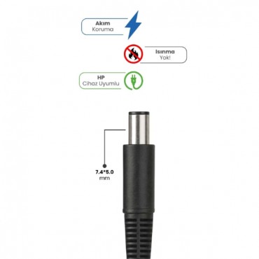 19V 4.74A 7.4 * 5.0mm 90W HP İçin Laptop Adaptör