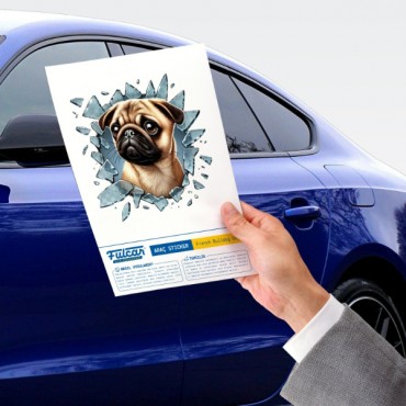 Fulcar Köpek Tasarımlı Araç Stickerı