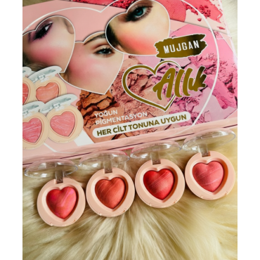 4'lü Kalp Allık Blush Seti