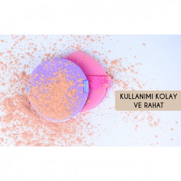 4'lü Tutmalı Pudra Makyaj Süngeri Puf Seti