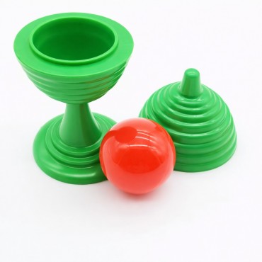 Yeşil Renk Sihirli Kupa Top Kaybetme Oyunu 7 cm